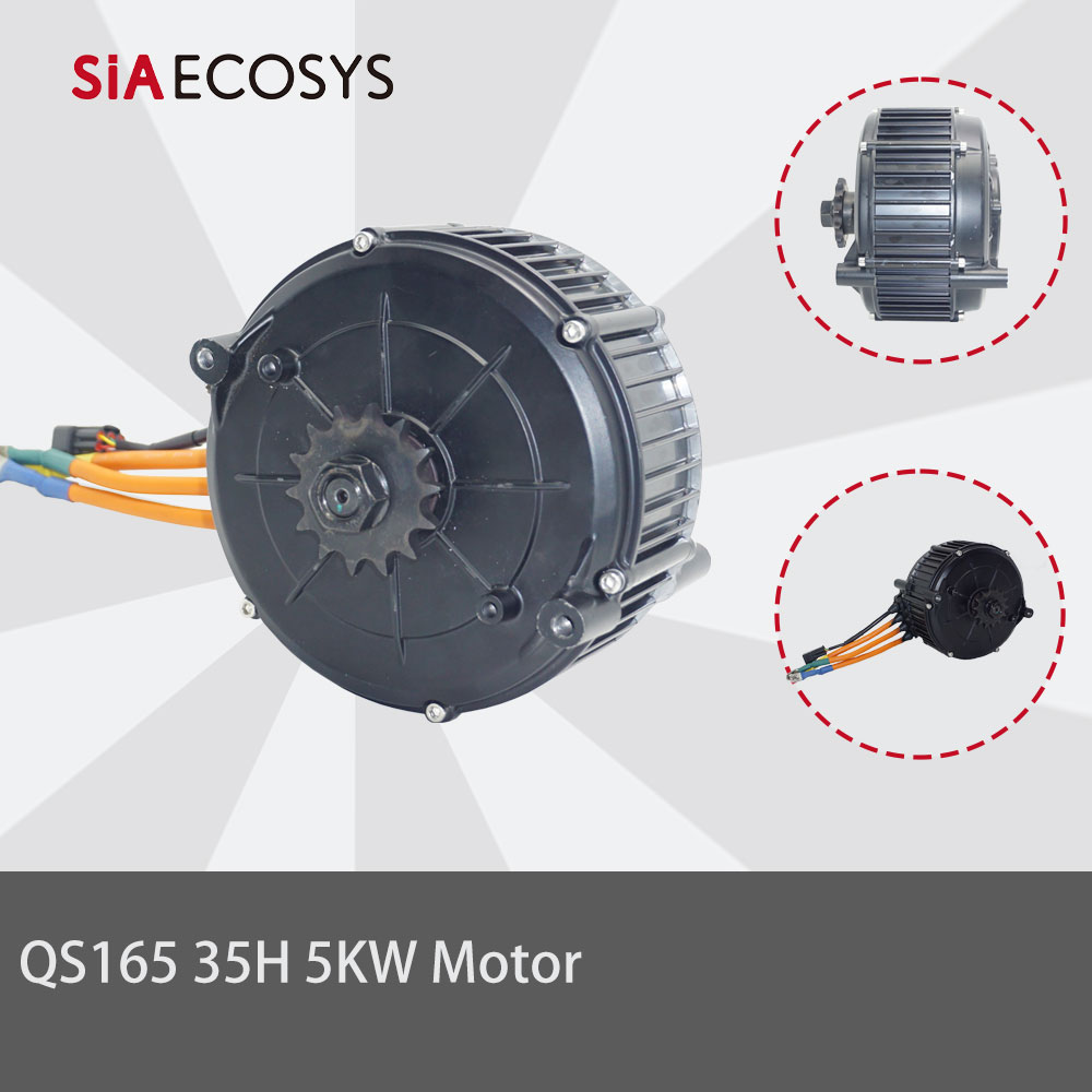 QSMOTOR QS165 5000W 35H PMSM M - огляд і ціна Fardriver Nd72850 Controller